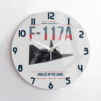 Thumbnail for F-117A Nighthawk design on light gray no frame wall clock