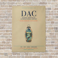 Thumbnail for Hazrat Shahjalal International Airport Dhaka DAC vertical canvas print - no frame - beige background