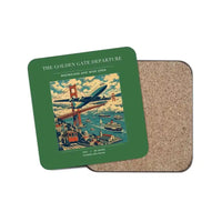 Thumbnail for The Golden Gate Departure - Designed Coasters design on green 1-piece
