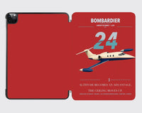 Thumbnail for Bombardier Learjet 24 design on red ipad tablet case