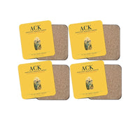 Thumbnail for Nantucket Memorial Airport (ACK) design on yellow 4 pieces set coaster