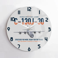 Thumbnail for C-130J-30 Super Hercules design on light gray no frame wall clock