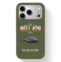 Thumbnail for Bell 429 design on green army magsafe iphone case, for iPhone 17 Pro