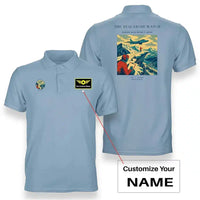 Thumbnail for VINTAGE G4344 - The Avalanche Watch - Double-Side Polo T-Shirt design on lightblue+name