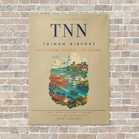 Thumbnail for Tainan Airport TNN vertical canvas print - no frame - beige background