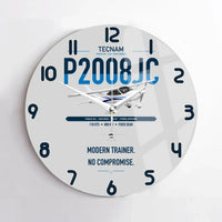 Thumbnail for Tecnam P2008JC NG design on light gray no frame wall clock