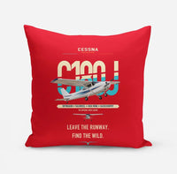 Thumbnail for Cessna 180J Skywagon design on red pillow