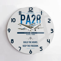 Thumbnail for Piper PA-28 Cherokee design on light gray no frame wall clock