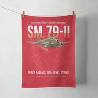 Thumbnail for Savoia-Marchetti SM.79-II Sparviero design on red towel