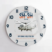 Thumbnail for Sikorsky SH-3H Sea King design on light gray no frame wall clock
