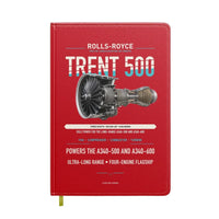 Thumbnail for TRENT 500 design on red notebook