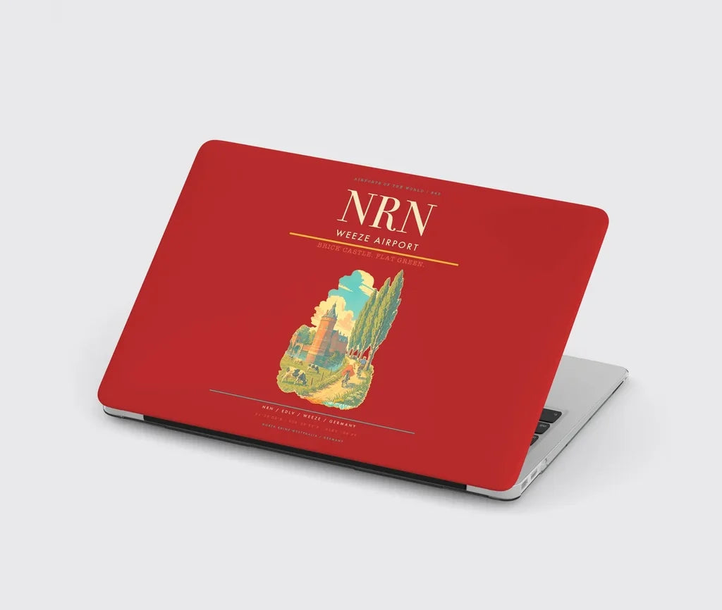 Weeze Airport (NRN) design on red MacBook case