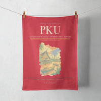 Thumbnail for Sultan Syarif Kasim II International Airport (PKU) design on red towel