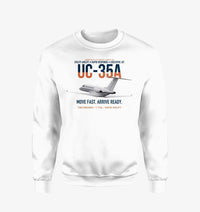 Thumbnail for UC-35A Citation Ultra Rapid Utility Airlift design on white sweatshirt