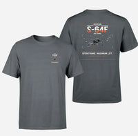 Thumbnail for Erickson S-64F Air Crane design on gray t-shirt, double-side print