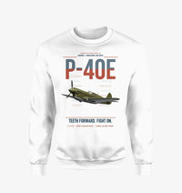 Thumbnail for P-40E Warhawk design on white sweatshirt