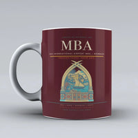 Thumbnail for International Airport MBA — Mombasa Mug design on dark red moi