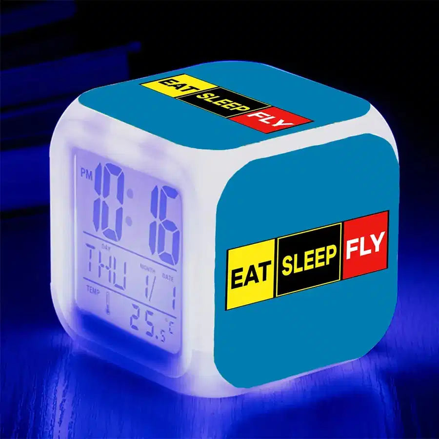 Eat Sleep Fly Digital Alarm Clock - view 7
