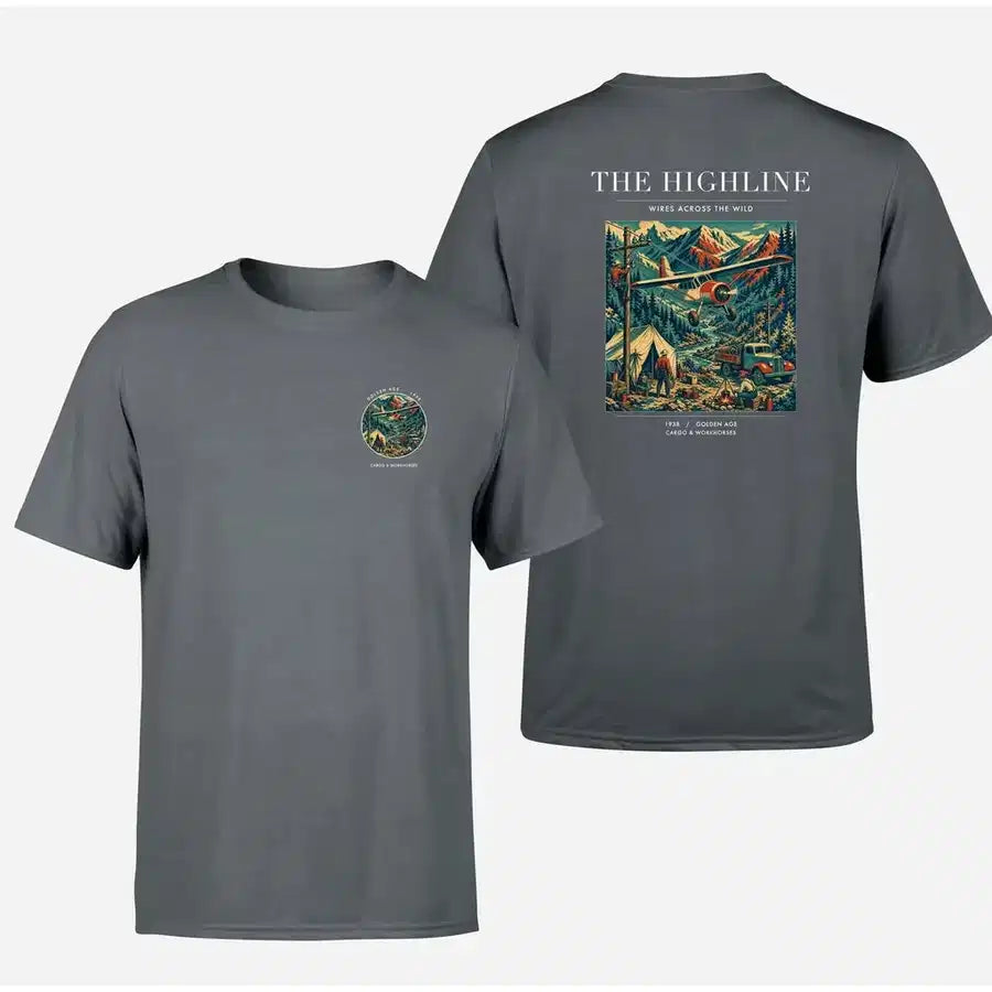 VINTAGE G4051 - The Highline - Double-Side T-Shirt design on gray double side t shirt