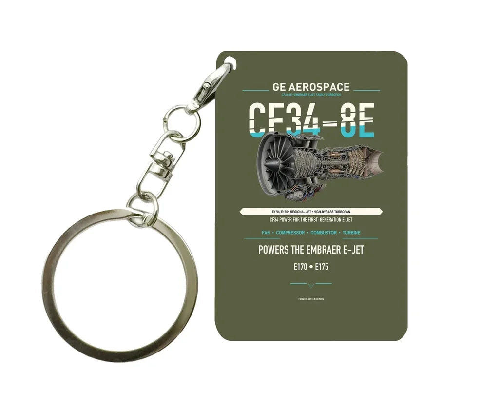 CF34-8E Key Chain design on green army key chain