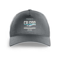 Thumbnail for Bombardier CRJ200 design on gray printed hat