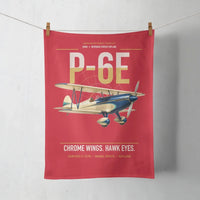 Thumbnail for Curtiss P-6E Hawk design on red towel