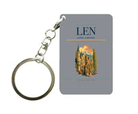 Thumbnail for León Airport (LEN) design on gray key chain