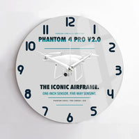 Thumbnail for DJI Phantom 4 Pro V2.0 design on light gray no frame wall clock