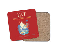 Thumbnail for Jay Prakash Narayan International Airport (PAT) design on red 1 piece coaster