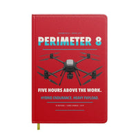 Thumbnail for Skyfront Perimeter 8 design on red notebook