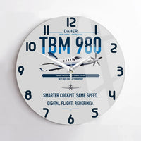 Thumbnail for Daher TBM 980 design on light gray no frame wall clock