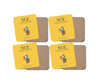 Thumbnail for Nice Côte d’Azur Airport (NCE) design on yellow 4 pieces set coaster