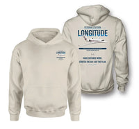 Thumbnail for Cessna Citation Longitude design on khaki double-side hoodie, double-side print