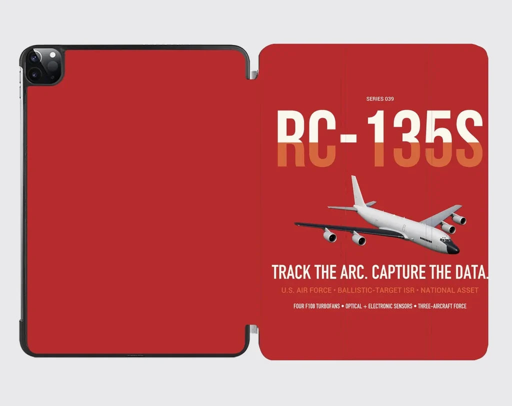 RC-135S Cobra Ball design on red ipad tablet case