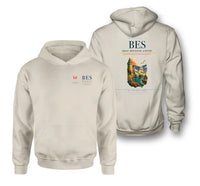 Thumbnail for Brest Bretagne Airport (BES) design on khaki double-side hoodie