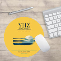 Thumbnail for Halifax Stanfield International Airport (YHZ) design on yellow round mouse pad