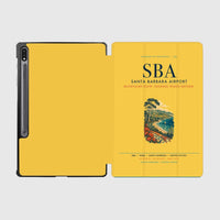 Thumbnail for Santa Barbara Airport (SBA) design on yellow samsung tablet tablet case