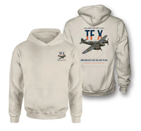 Thumbnail for Bristol Beaufighter TF X design on khaki double-side hoodie, double-side print