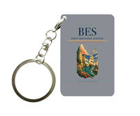 Thumbnail for Brest Bretagne Airport (BES) design on gray key chain