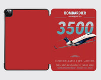 Thumbnail for Bombardier Challenger 3500 design on red ipad tablet case