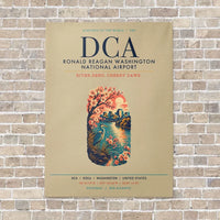 Thumbnail for Ronald Reagan Washington National Airport DCA vertical canvas print - no frame - beige background
