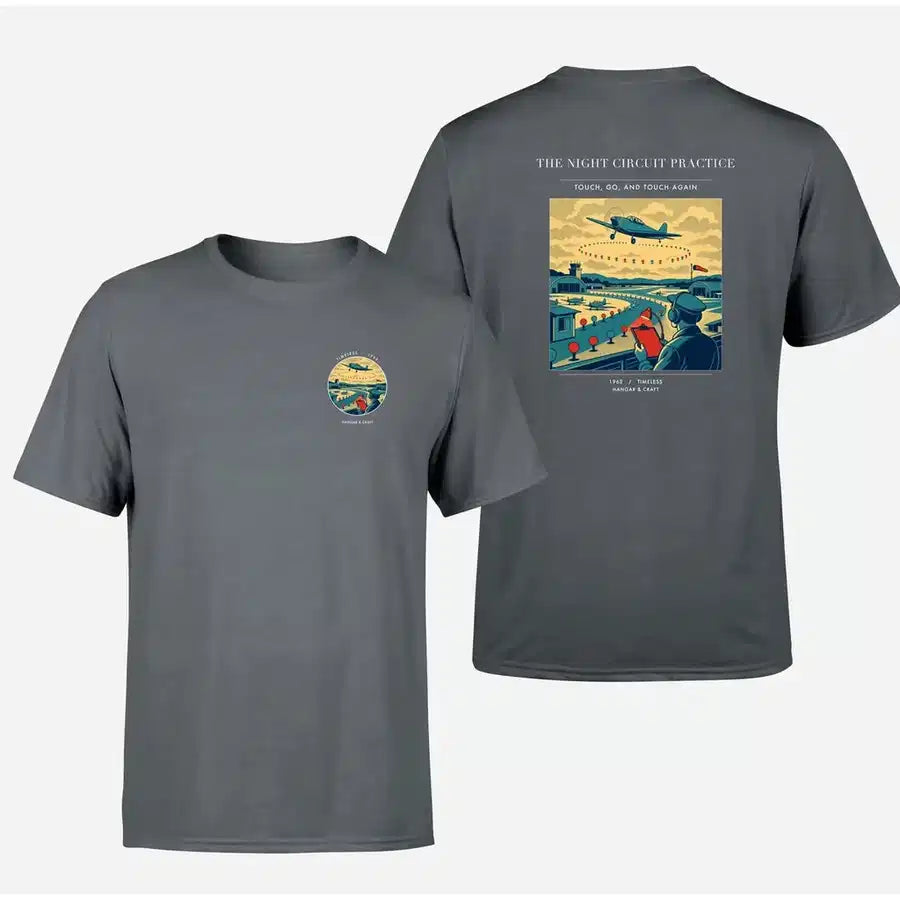 VINTAGE G4395 - The Night Circuit Practice - Double-Side T-Shirt design on gray double side t shirt