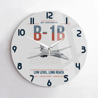 Thumbnail for B-1B Lancer design on light gray no frame wall clock