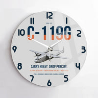 Thumbnail for C-119G Flying Boxcar design on light gray no frame wall clock