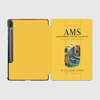 Thumbnail for Amsterdam Airport Schiphol (AMS) design on yellow samsung tablet tablet case