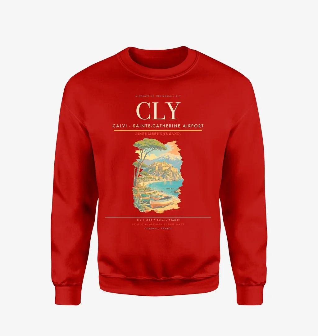 Calvi - Sainte-Catherine Airport CLY Sweatshirt - Red