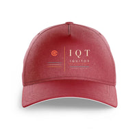 Thumbnail for Coronel FAP Francisco Secada Vignetta International Airport IQT — Iquitos (IQT) design on dark red printed hat