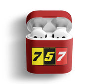 Thumbnail for Flat Colourful 757 AirPods plastic case - Red