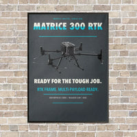 Thumbnail for DJI Matrice 300 RTK vertical canvas print - framed - gray background