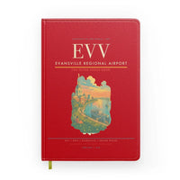 Thumbnail for Evansville Regional Airport (EVV) design on red notebook